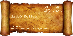 Szabó Delila névjegykártya